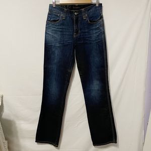 W32 L34 Slim Jim Faded Coated Indigo Nudie Jeans